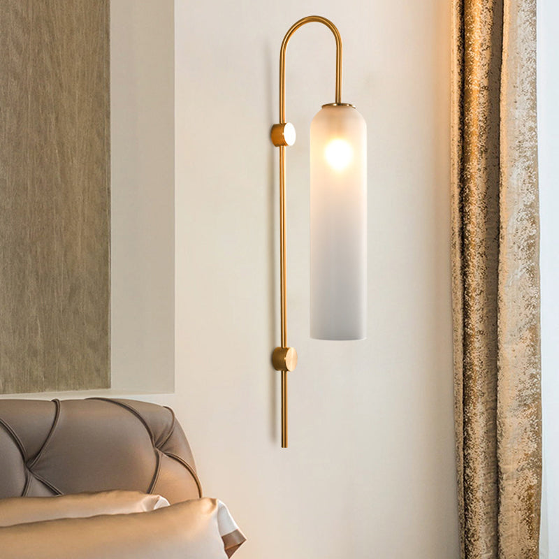 Glass Cylinder Wall Light Sconces Minimalism 1 Light Wall Mounted Lamp