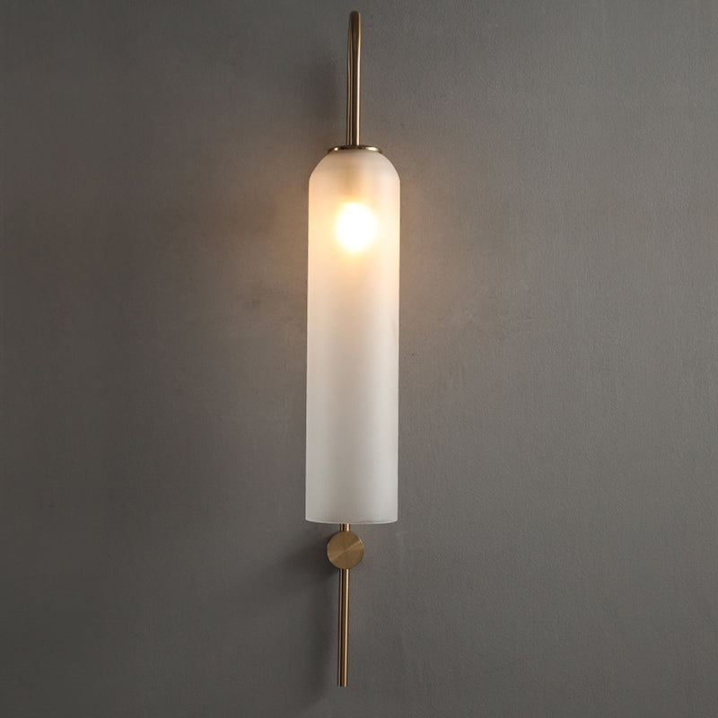 Glass Cylinder Wall Light Sconces Minimalism 1 Light Wall Mounted Lamp