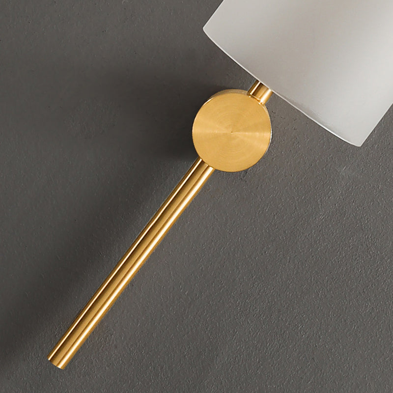 Glass Cylinder Wall Light Sconces Minimalism 1 Light Wall Mounted Lamp