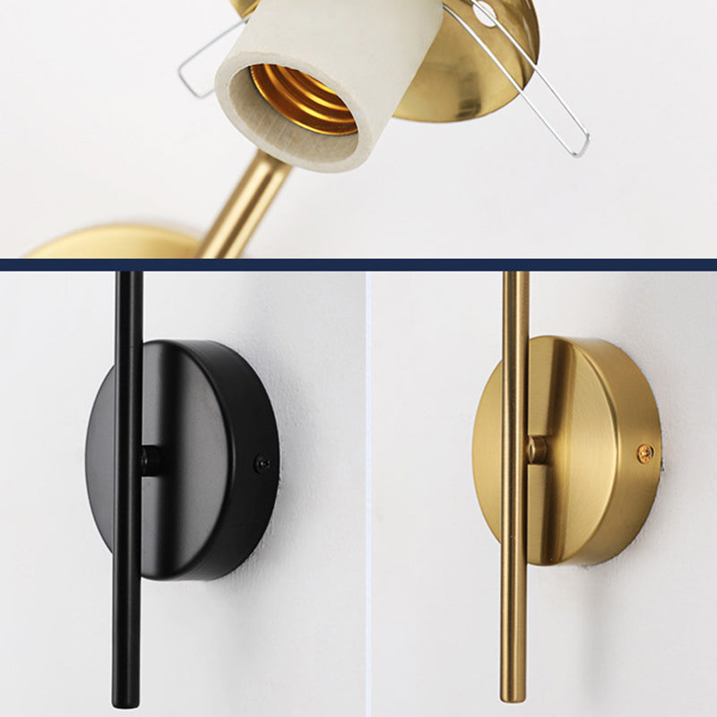 Modernist Wall Sconce Orb Wall Light Fixture with Glass for Bedroom