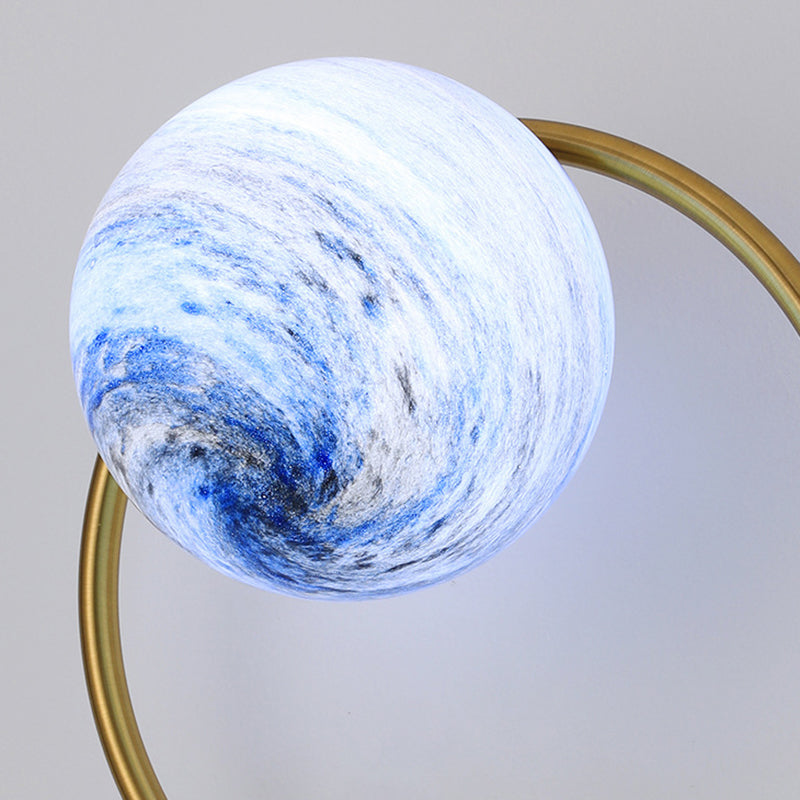 Modernist Wall Sconce Round Wall Light Fixture with Glass for Bedroom