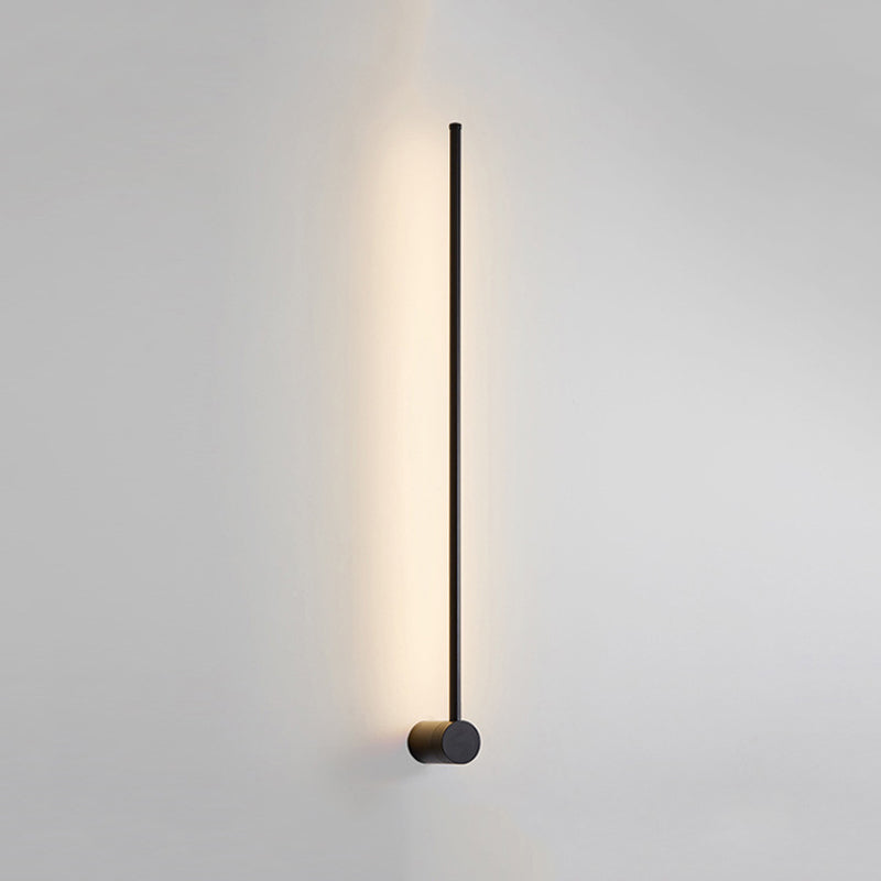 Linear Shape Metal Wall Mount Light Modern Style Multi-Lights Wall Light Sconce in Black