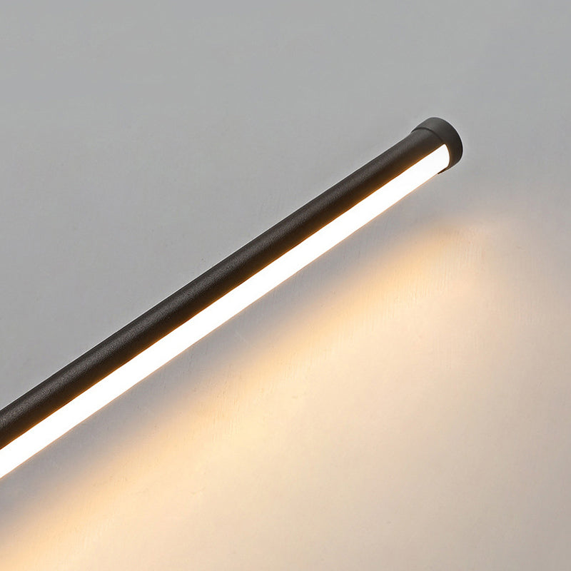 Linear Shape Metal Wall Mount Light Modern Style Multi-Lights Wall Light Sconce in Black