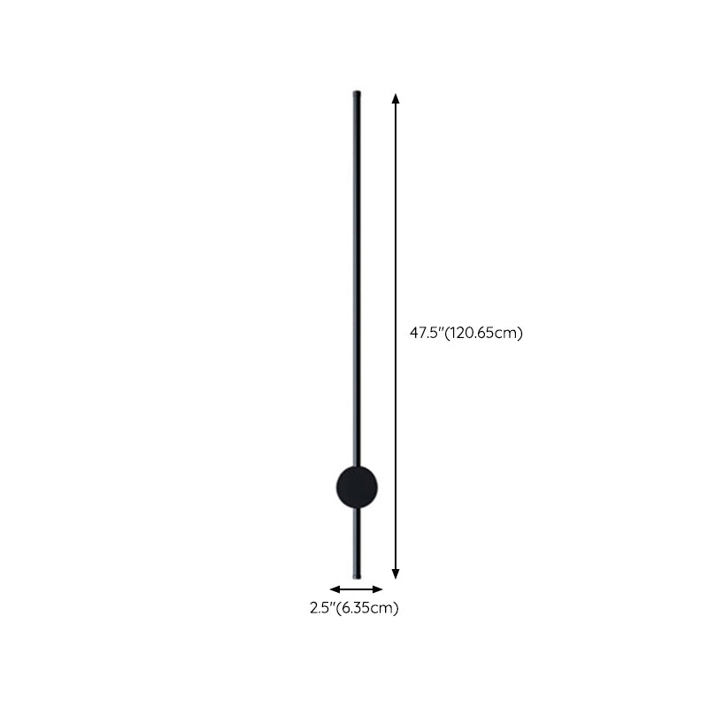 Linear Shape Metal Wall Mount Light Modern Style Multi-Lights Wall Light Sconce in Black
