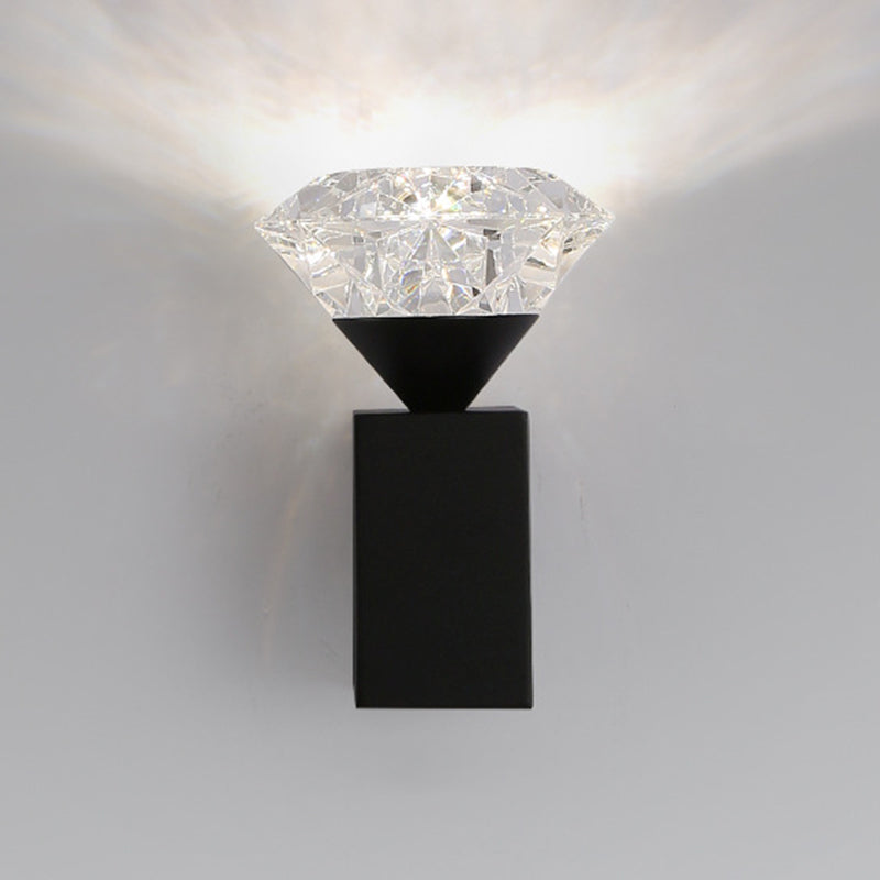 Modern Bath Vanity Lighting Acrylic Black/Golden Wall Light for Bathroom