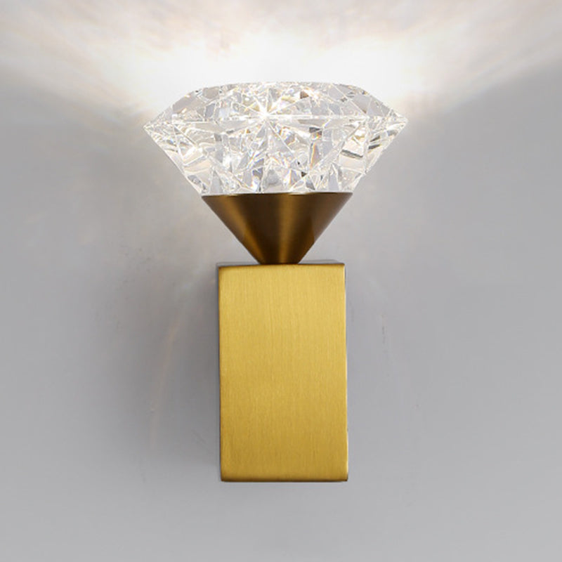 Modern Bath Vanity Lighting Acrylic Black/Golden Wall Light for Bathroom