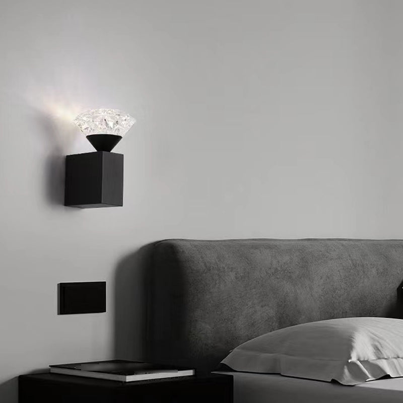 Modern Bath Vanity Lighting Acrylic Black/Golden Wall Light for Bathroom