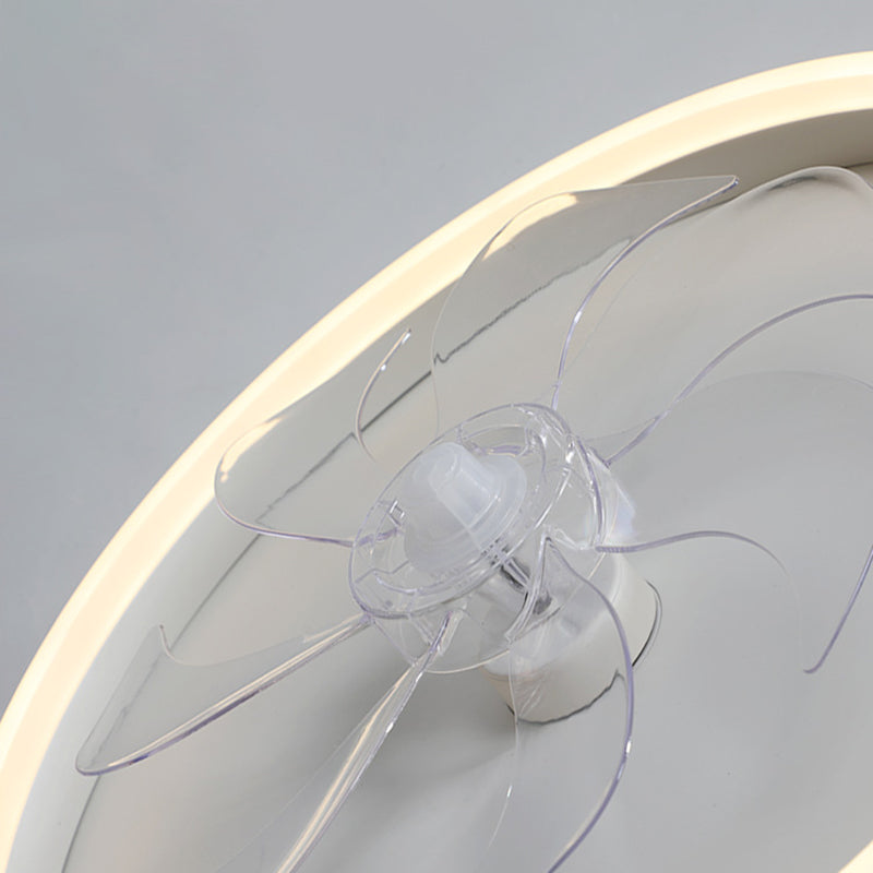 7-Blade LED Ceiling Fan Children White Fan with Light for Bedroom