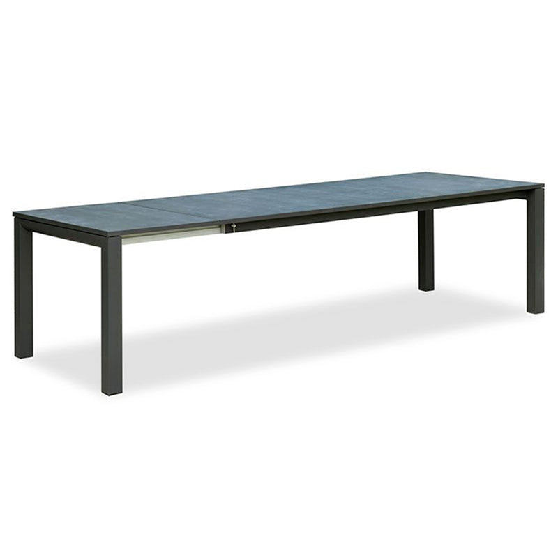 Gray Metal Industrial Dining Table Water Resistant Dining Table
