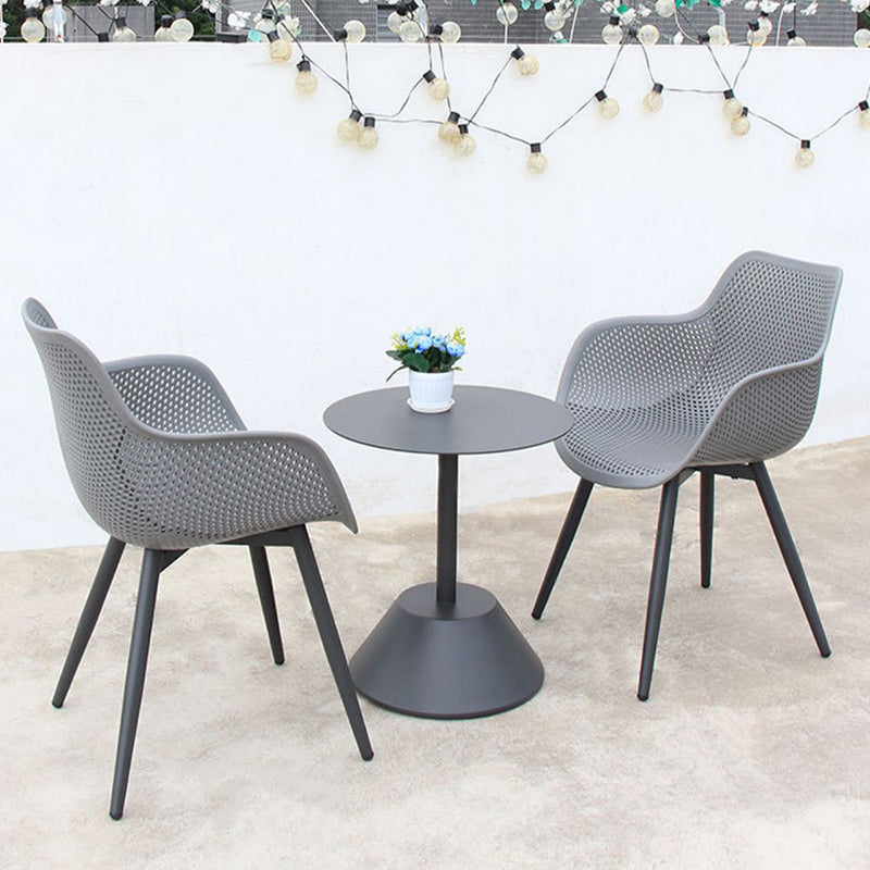 Industrial Metal Patio Table No Distressing Scratch Resistant Bistro Table