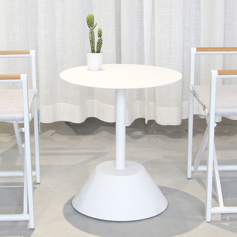 Industrial Metal Patio Table No Distressing Scratch Resistant Bistro Table