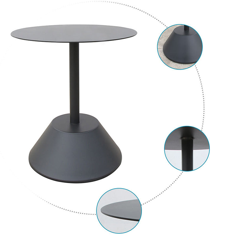 Industrial Metal Patio Table No Distressing Scratch Resistant Bistro Table