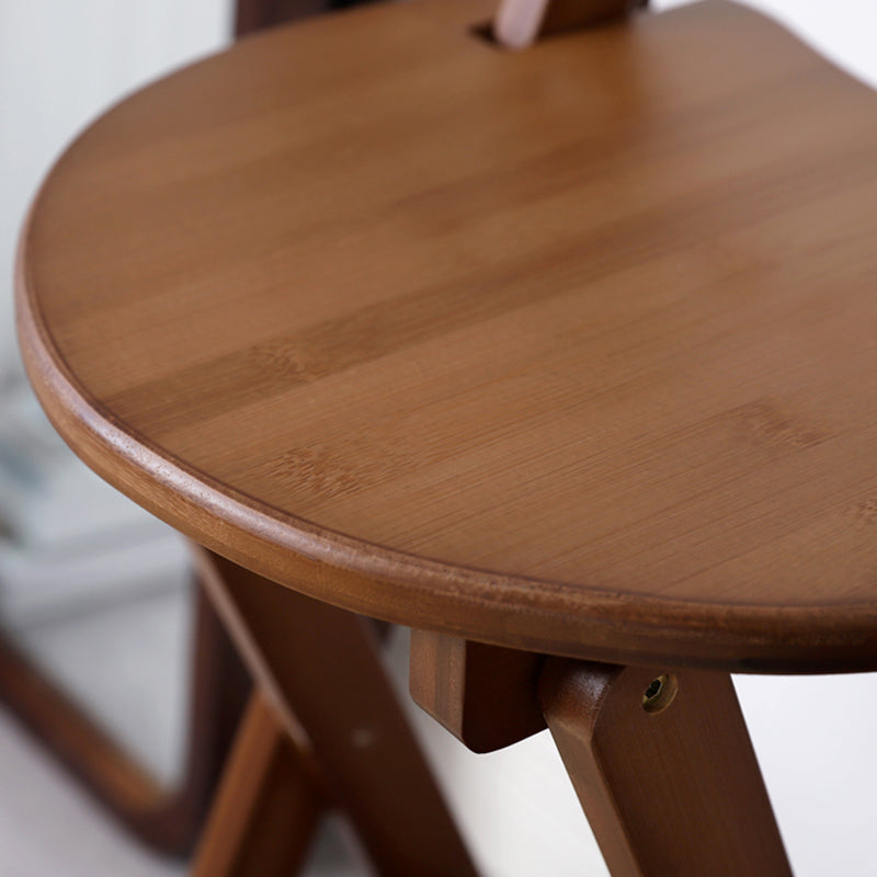 Solid Wood Dining Stools Contemporary Folding Bar Stools with Footrest