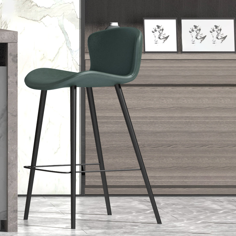 Modern Style Bar Stool Leather Backrest Counter Stool for Home