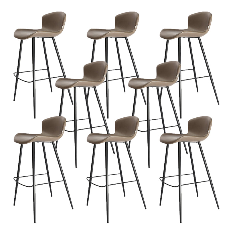 Modern Style Bar Stool Leather Backrest Counter Stool for Home