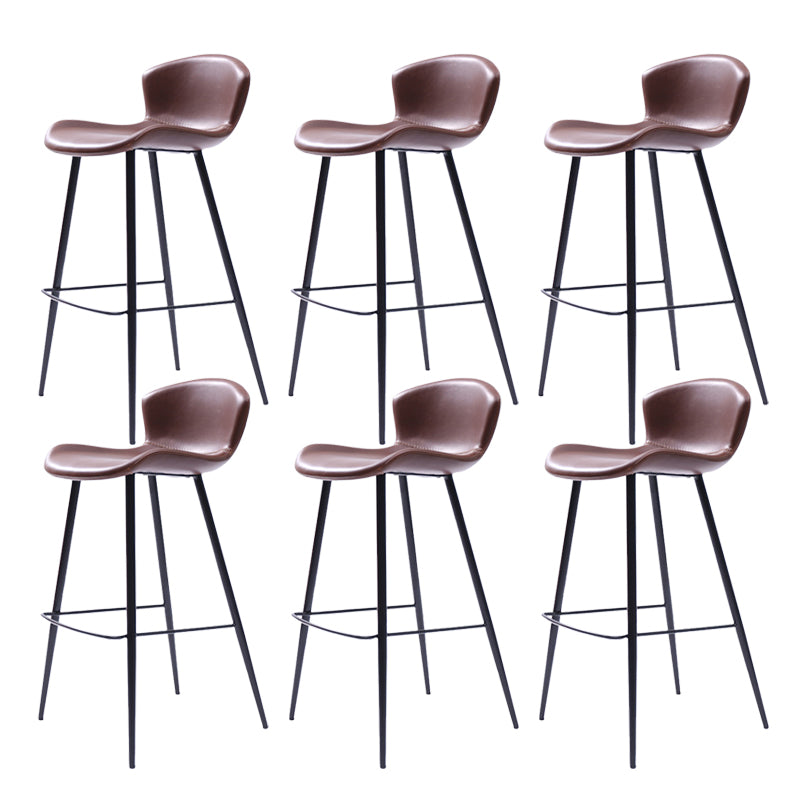 Modern Style Bar Stool Leather Backrest Counter Stool for Home