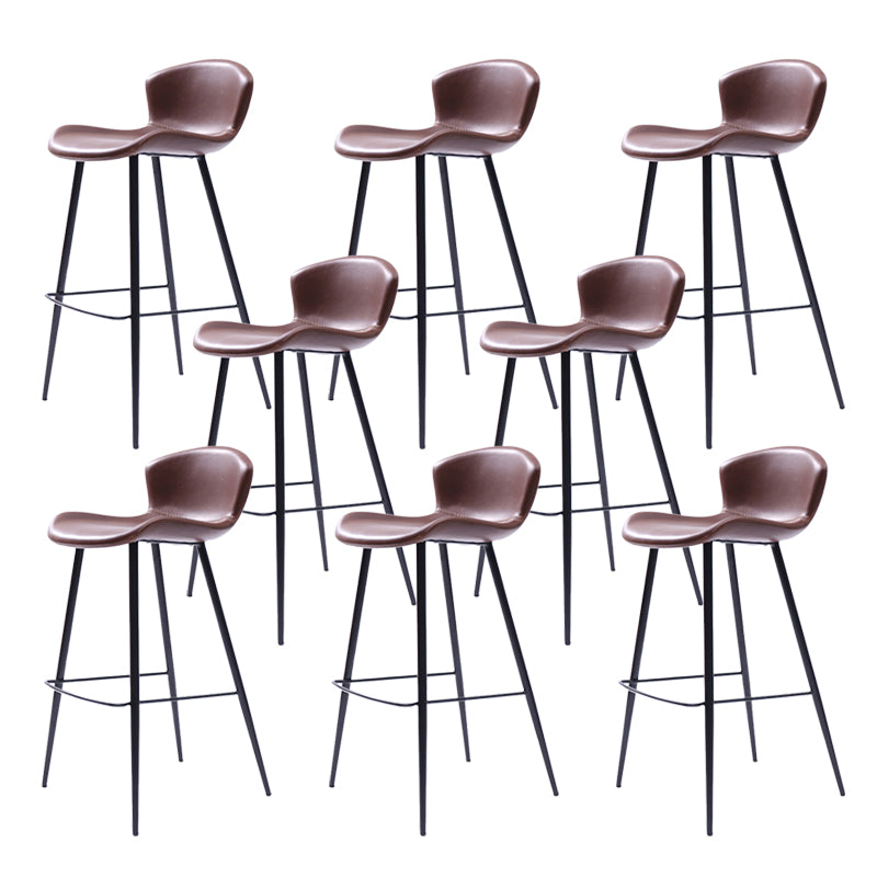Modern Style Bar Stool Leather Backrest Counter Stool for Home