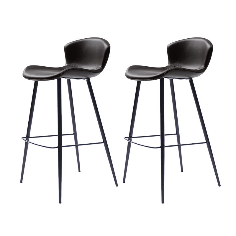 Modern Style Bar Stool Leather Backrest Counter Stool for Home