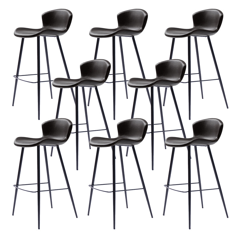 Modern Style Bar Stool Leather Backrest Counter Stool for Home