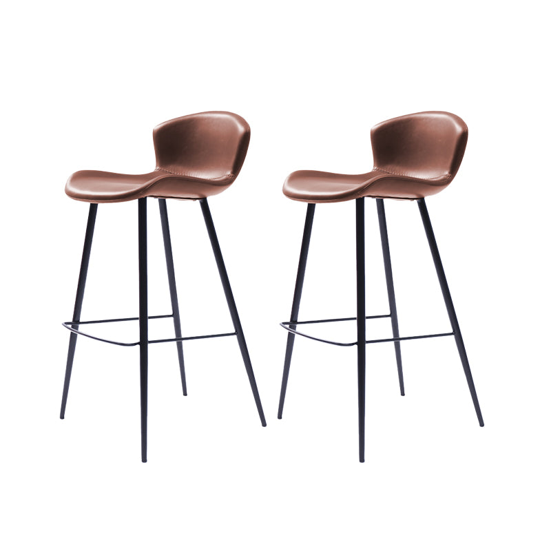Modern Style Bar Stool Leather Backrest Counter Stool for Home