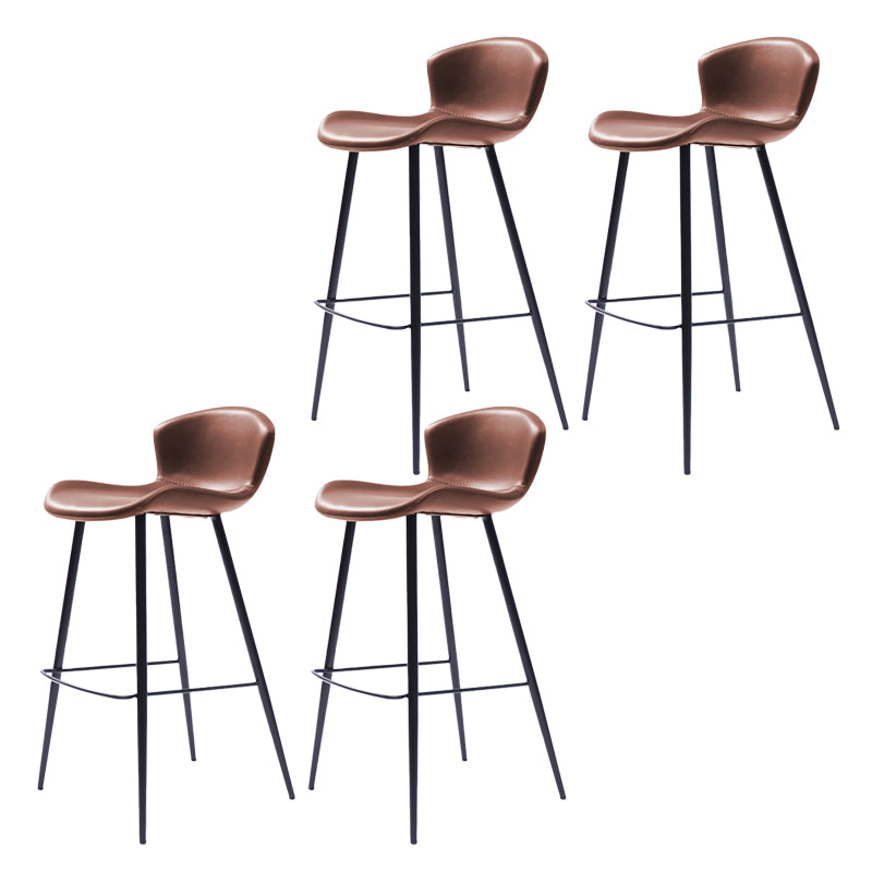 Modern Style Bar Stool Leather Backrest Counter Stool for Home