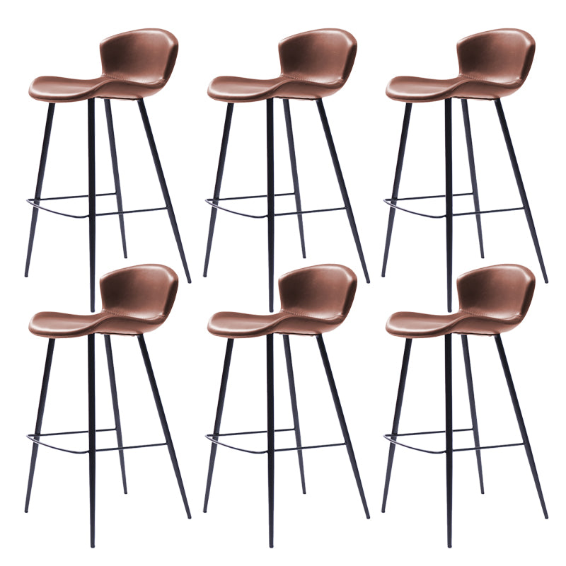 Modern Style Bar Stool Leather Backrest Counter Stool for Home