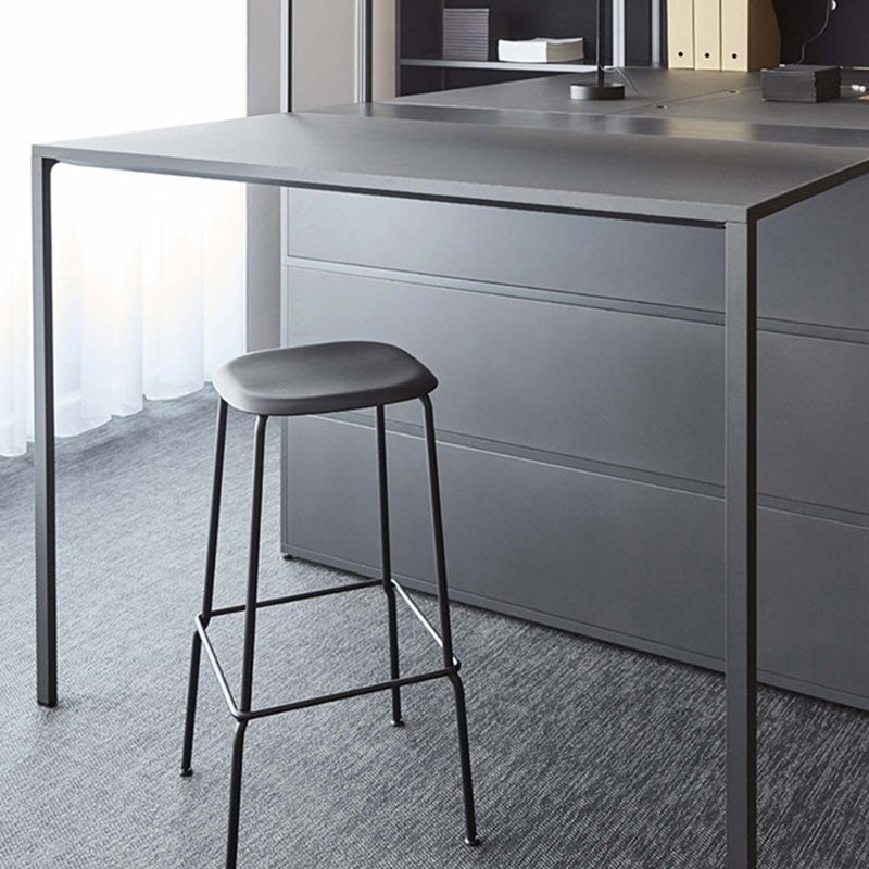 Solid Wood Counter & Bar Stools Modern Indoor Stools with Metal Base