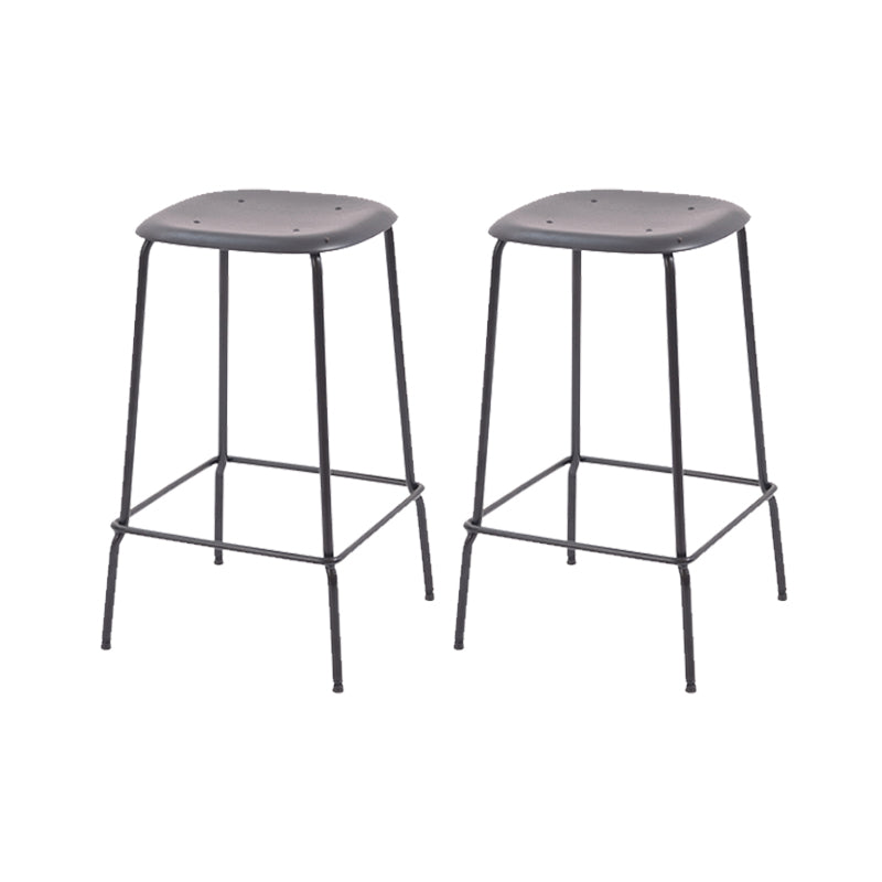 Solid Wood Counter & Bar Stools Modern Indoor Stools with Metal Base