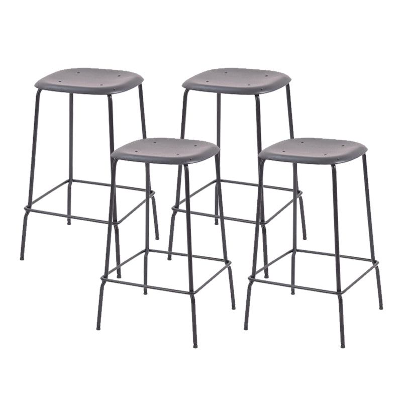 Solid Wood Counter & Bar Stools Modern Indoor Stools with Metal Base