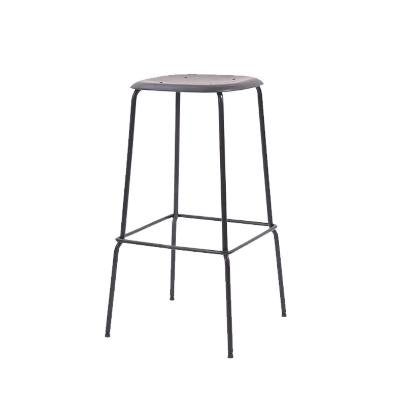 Solid Wood Counter & Bar Stools Modern Indoor Stools with Metal Base