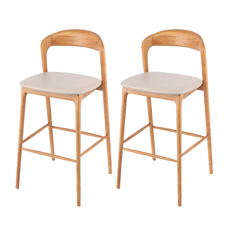 Solid Wood Dining Stools Contemporary Bar Stools with Cushion