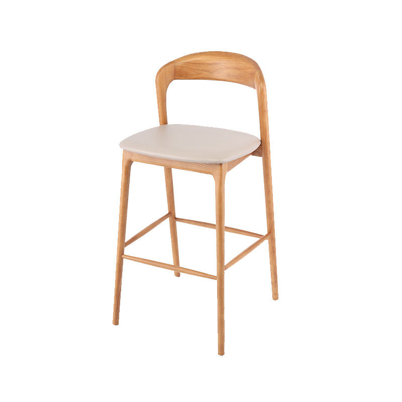 Solid Wood Dining Stools Contemporary Bar Stools with Cushion