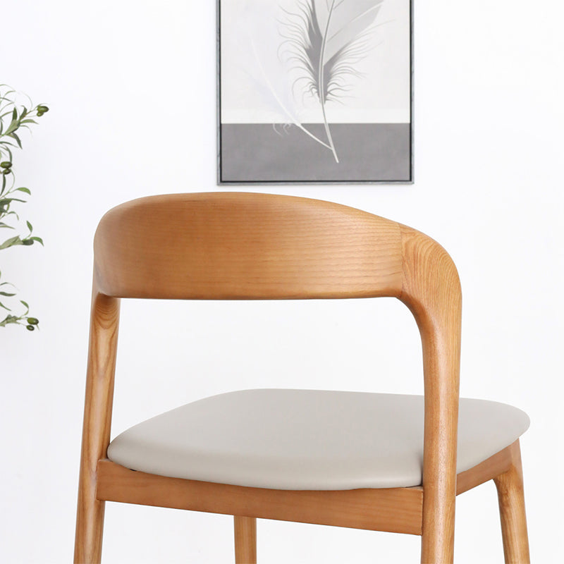 Solid Wood Dining Stools Contemporary Bar Stools with Cushion