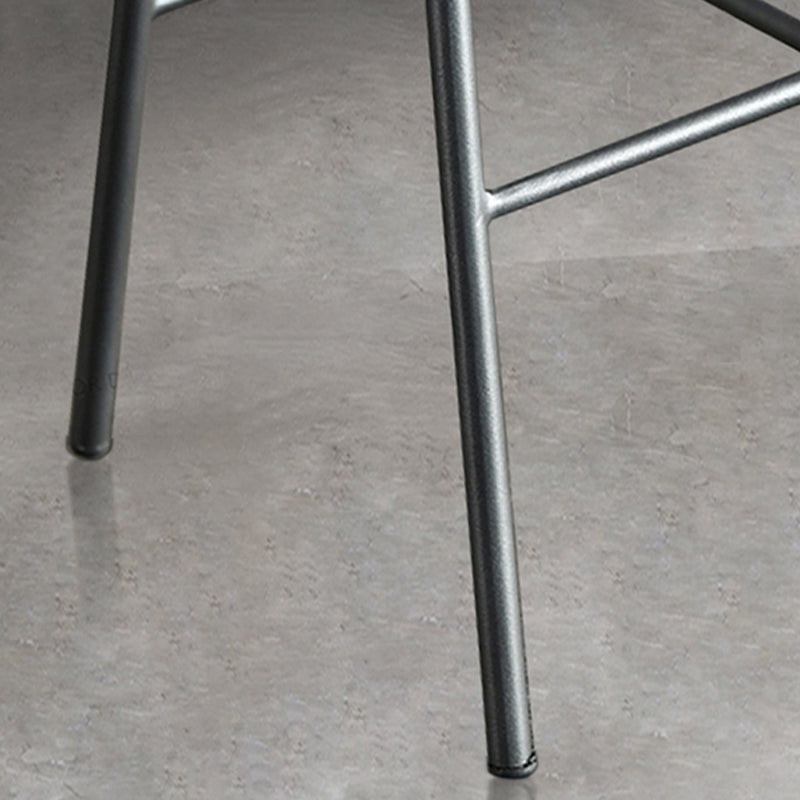 Brown Pine Wood Top Counter & Bar Stools Modern Indoor Backless Stools