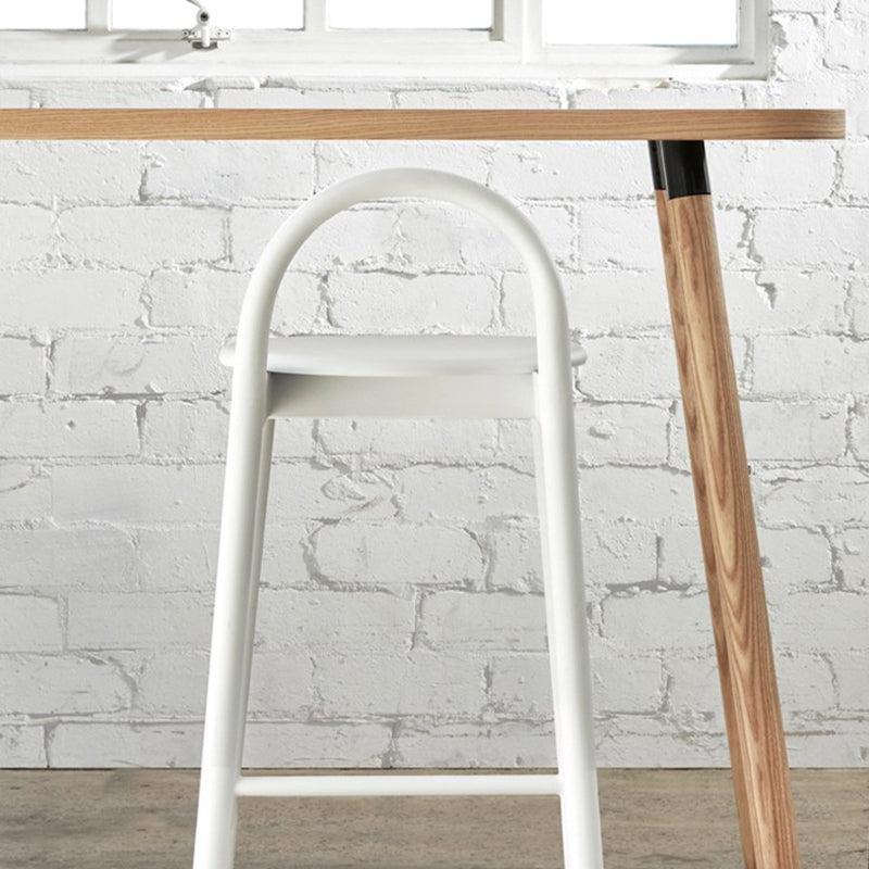 Matte Finish Wood Bar & Counter Chairs Modern Indoor Stools with Metal Frame