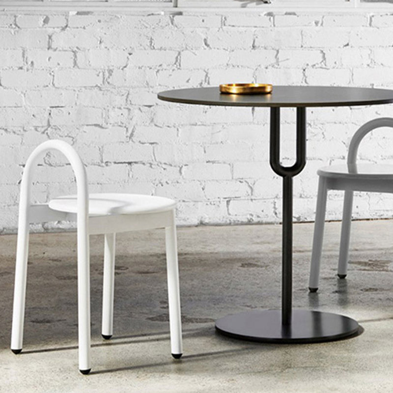 Matte Finish Wood Bar & Counter Chairs Modern Indoor Stools with Metal Frame