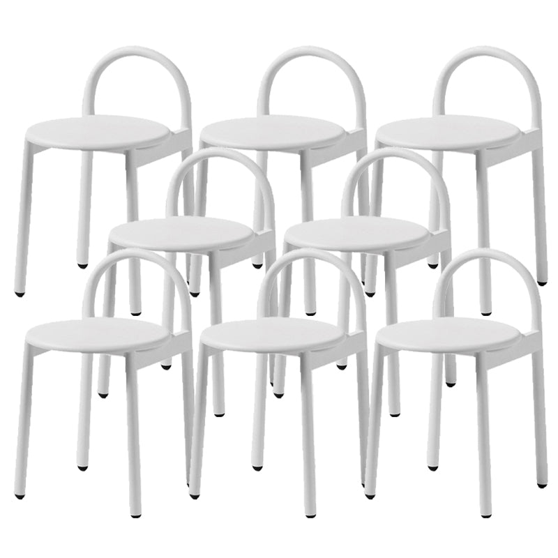 Matte Finish Wood Bar & Counter Chairs Modern Indoor Stools with Metal Frame