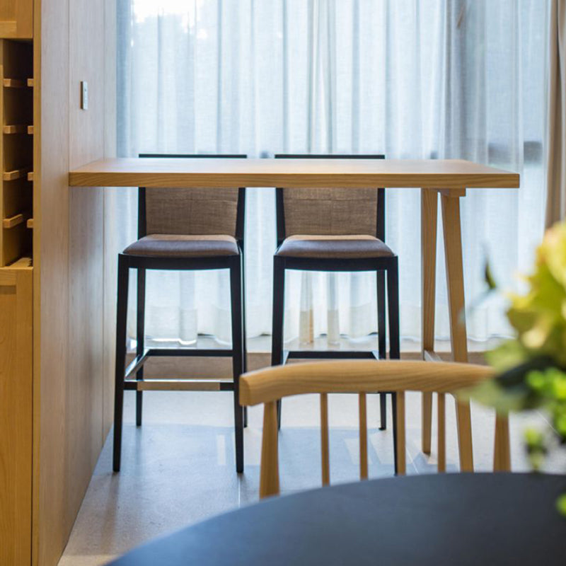 Linen Stools with Ash Wood Frame Industrial Counter & Bar Stools for Home