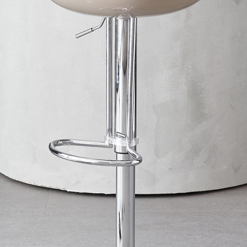 Industrial Bar Stool Leather Adjustable Counter Stool with Swivel