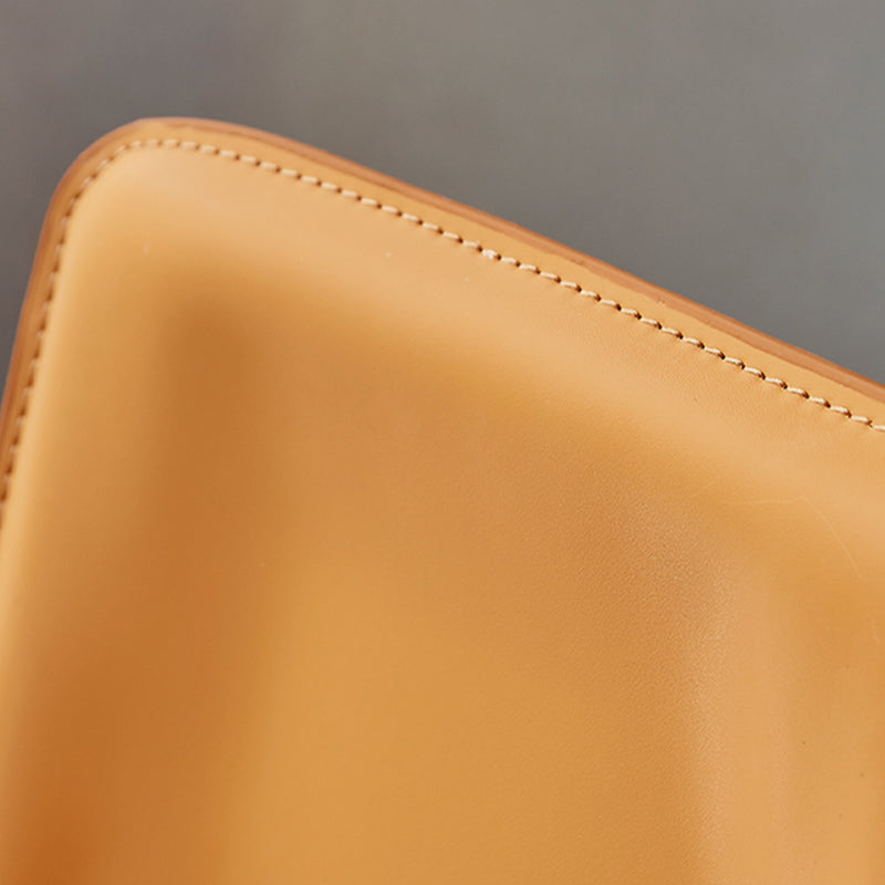 Leather Bar Stool Modern Low Back Counter Stool for Dining Room