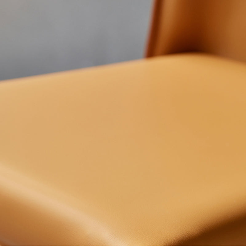 Leather Bar Stool Modern Low Back Counter Stool for Dining Room