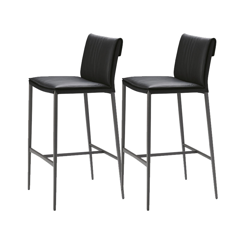 Modern Bar Stool Leather Backrest Counter Stool for Dining Room