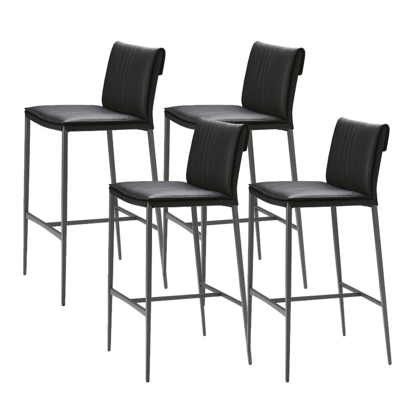Modern Bar Stool Leather Backrest Counter Stool for Dining Room