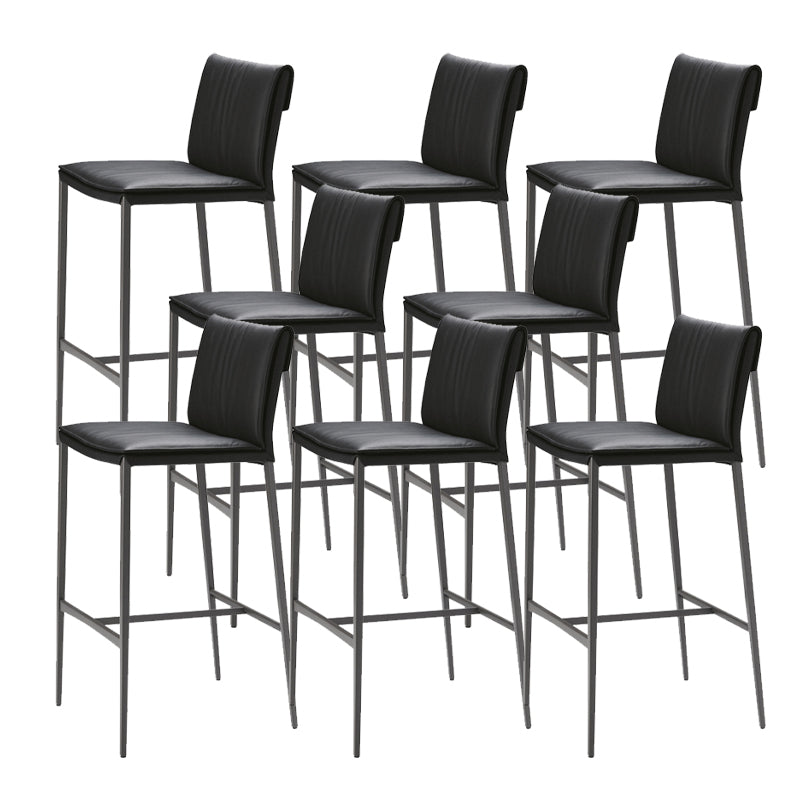 Modern Bar Stool Leather Backrest Counter Stool for Dining Room