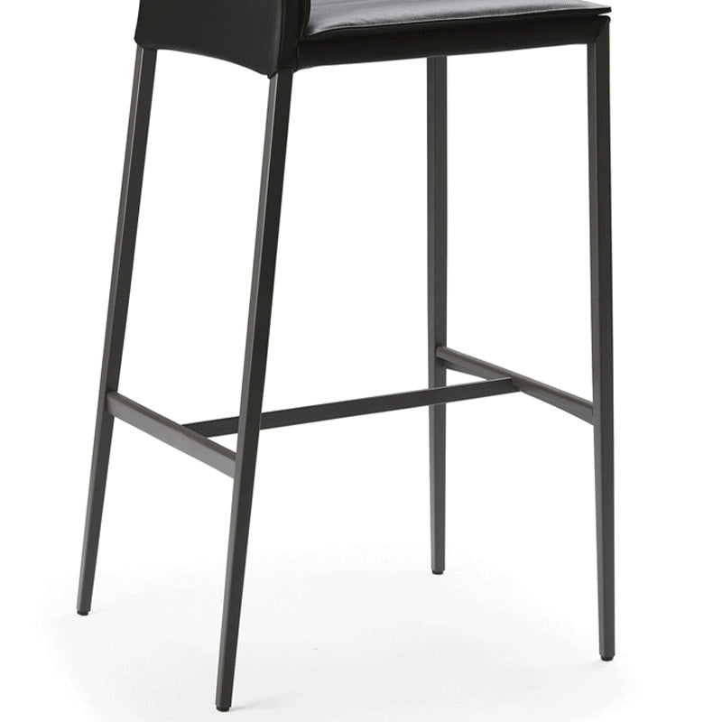Modern Bar Stool Leather Backrest Counter Stool for Dining Room
