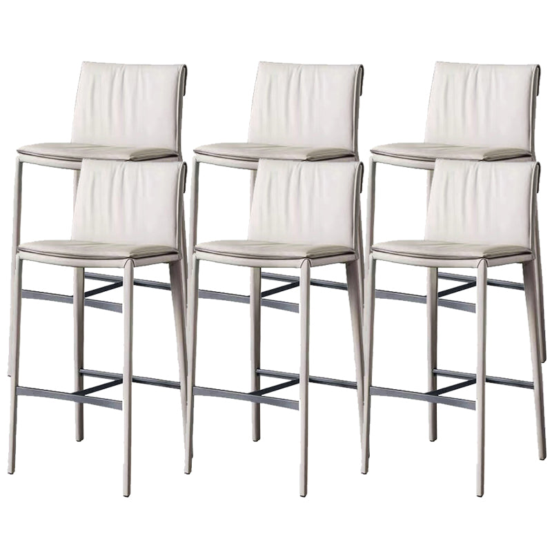 Modern Bar Stool Leather Backrest Counter Stool for Dining Room