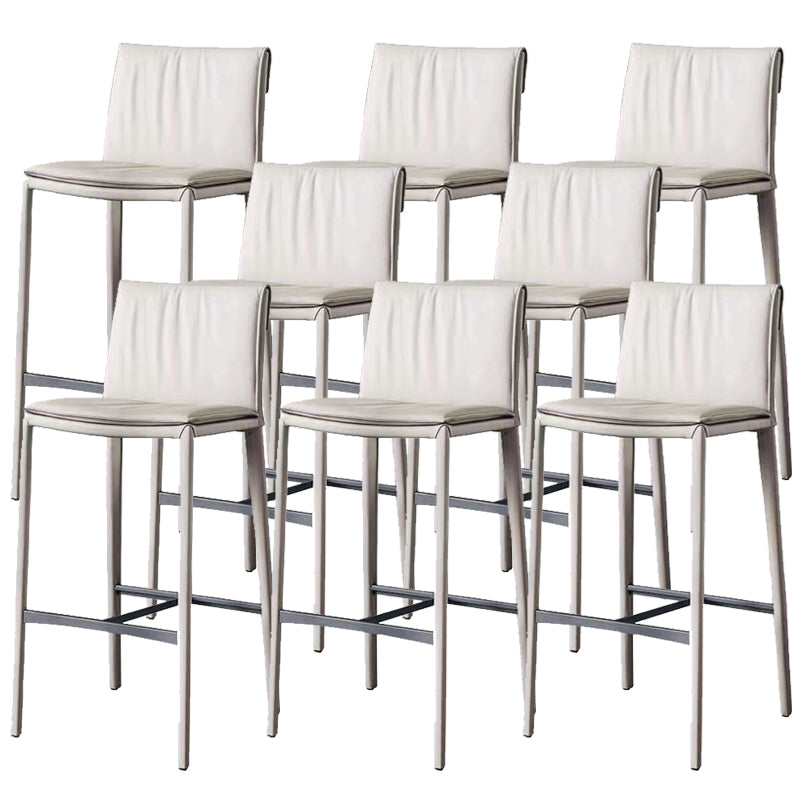 Modern Bar Stool Leather Backrest Counter Stool for Dining Room