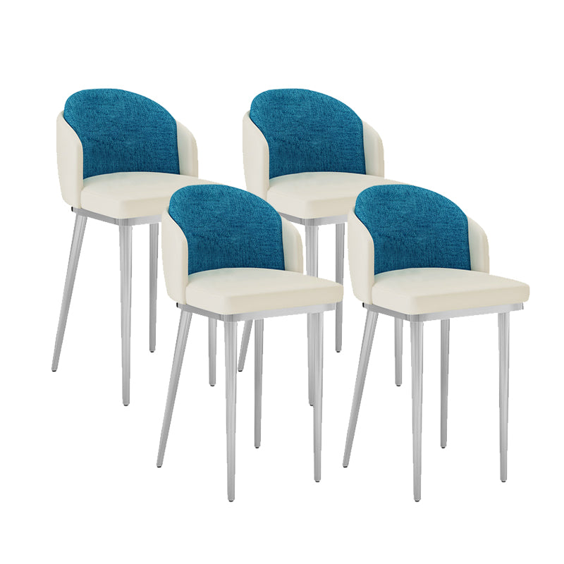 Linen Counter Chairs with Metal Frame Glam Indoor Counter Stools