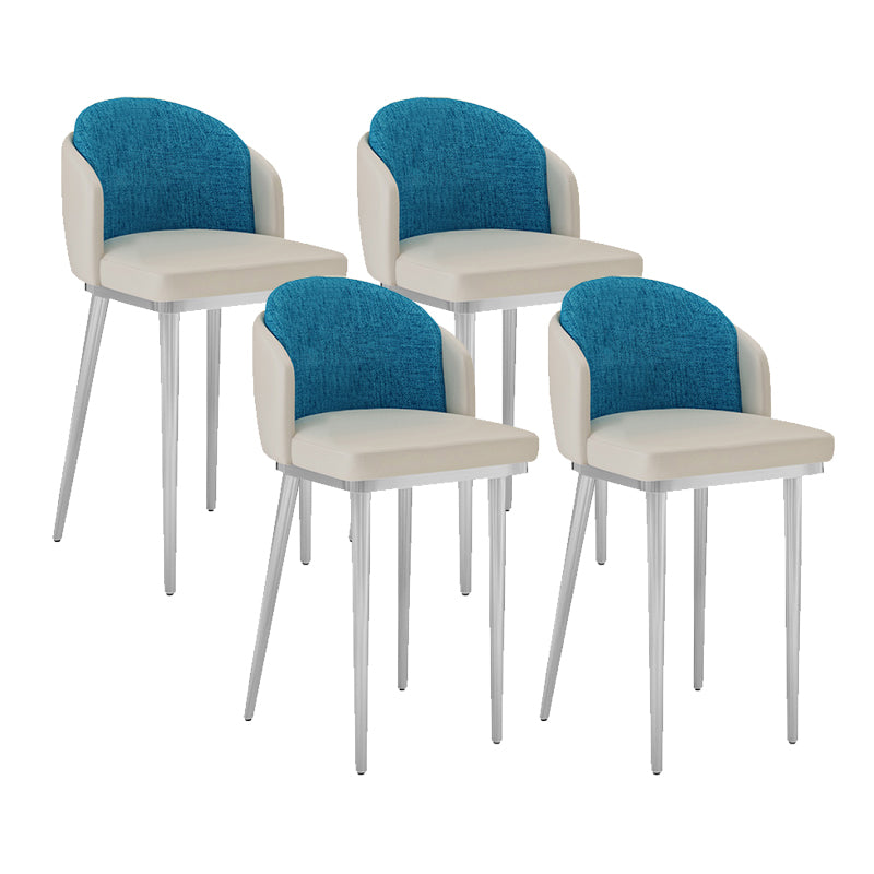 Linen Counter Chairs with Metal Frame Glam Indoor Counter Stools
