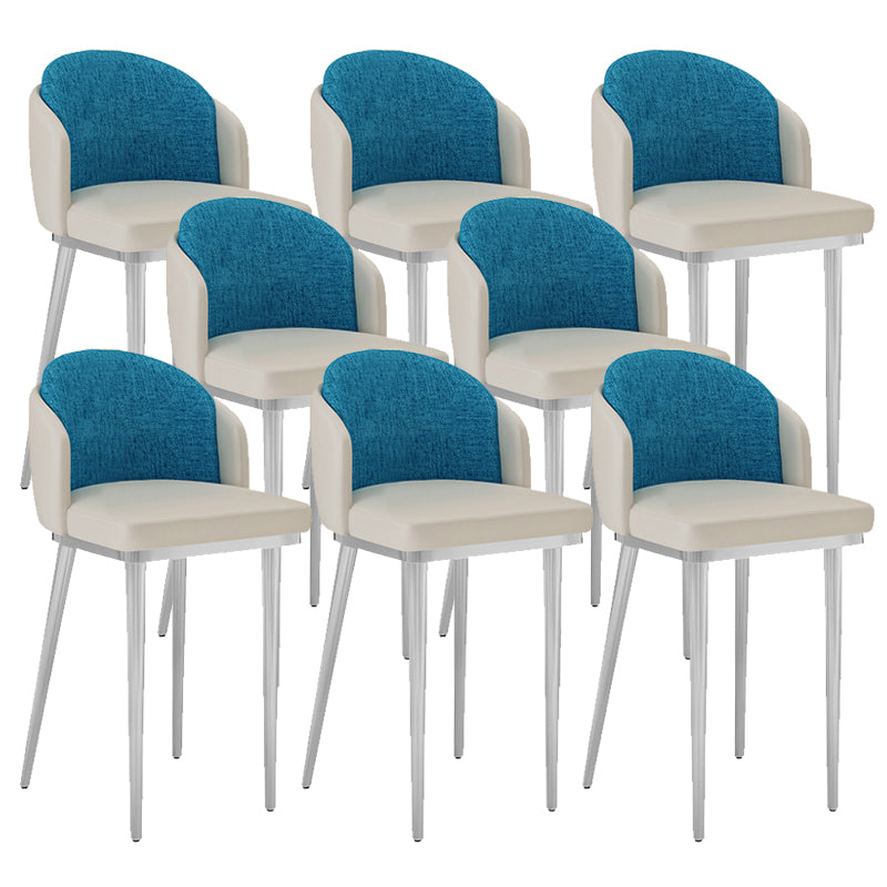 Linen Counter Chairs with Metal Frame Glam Indoor Counter Stools